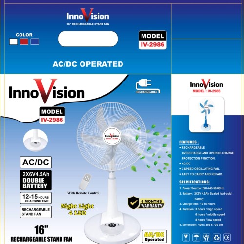 Rechargeable Table Fan
